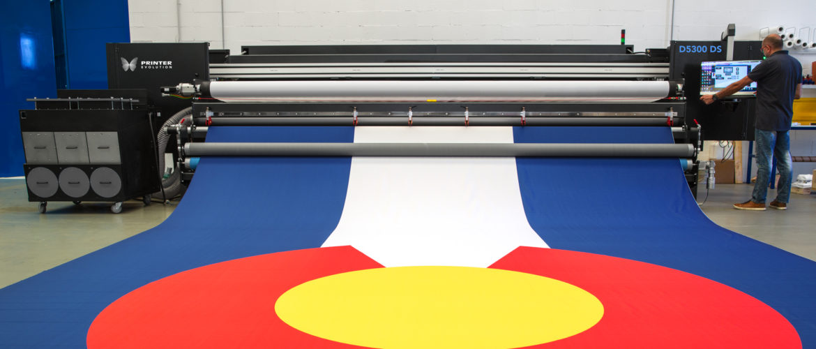 printing flag on printerevolution d5300 inline dye sub printer