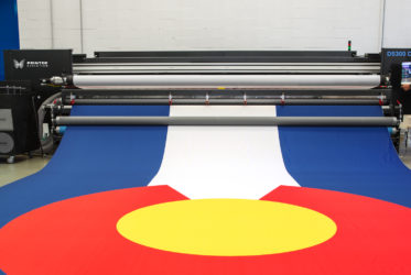 printing flag on printerevolution d5300 inline dye sub printer