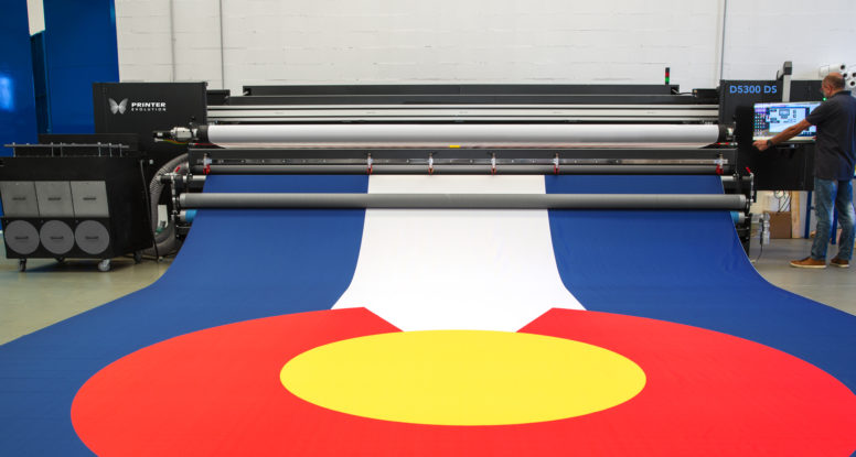 printing flag on printerevolution d5300 inline dye sub printer