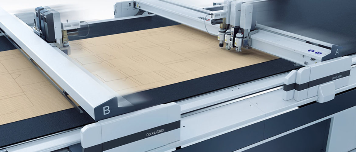 Die cut packaging on Zund D3 flatbed cutter