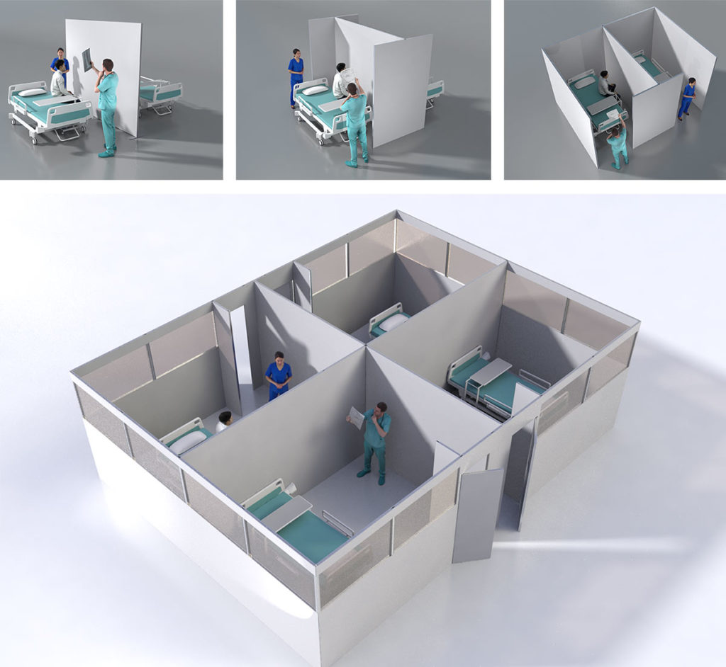 Temporary medical screening rooms for COVID-19 treatment