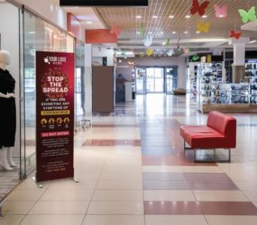 Freestanding COVID-19 signage for retail businesses