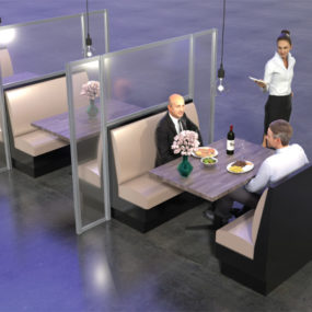 Restaurant booth dividers