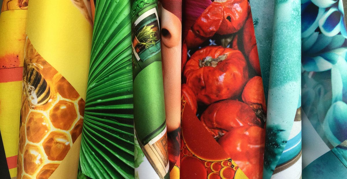 Fabric printed with disperse dye sublimation ink