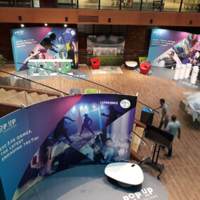 Experiential displays for a gaming expo built with T3 Systems
