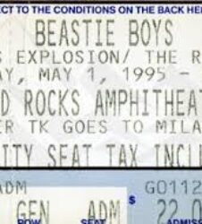 beastie boys ticket stub
